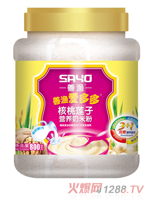 善渔爱多多核桃莲子营养奶米粉