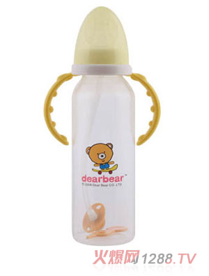 亲亲贝贝PP标准直身自动奶瓶250ml+握把