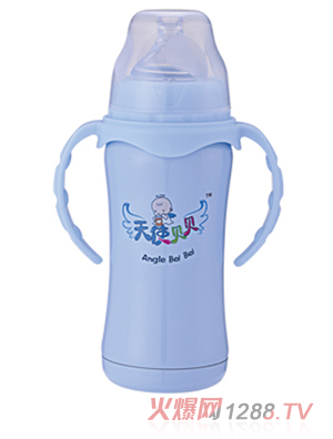 天使贝贝yinge不锈钢水杯蓝色