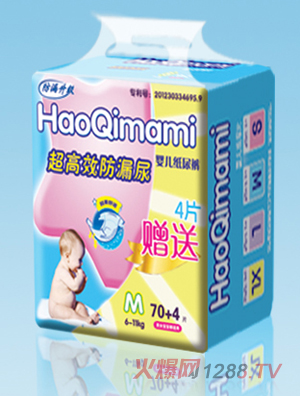 媽咪寶貝嬰兒紙尿褲M碼70+4片
