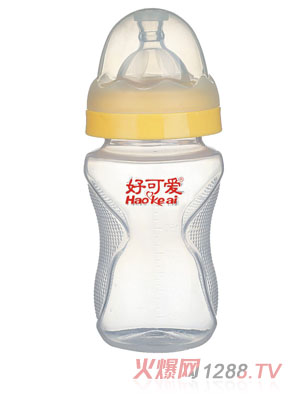 好可爱宽口弧形奶瓶260ml