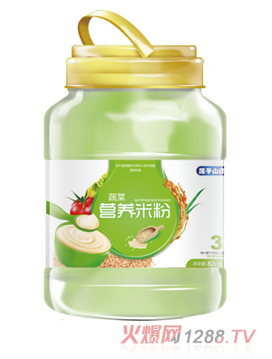 莲子山庄蔬菜营养米粉3段桶装