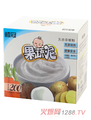 鱈冠白色果蔬泥