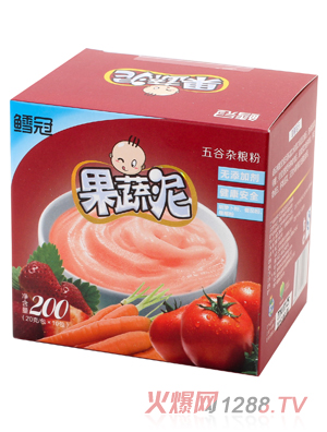 鱈冠紅色果蔬泥