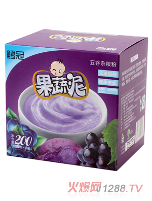 鱈冠紫色果蔬泥