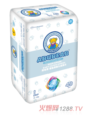 阿布熊超级薄婴儿纸尿片L码40片