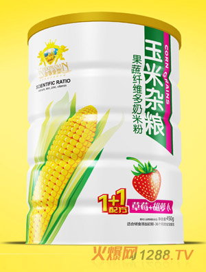 金盾愛(ài)嬰草莓胡蘿卜玉米雜糧奶米粉鐵聽(tīng)