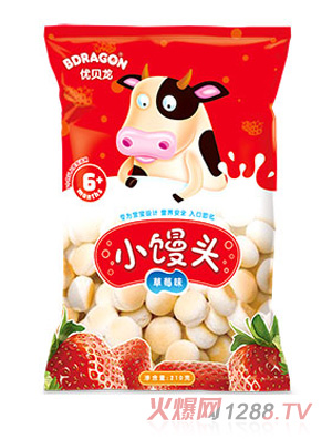 优贝龙奶泡泡小馒头(草莓味)