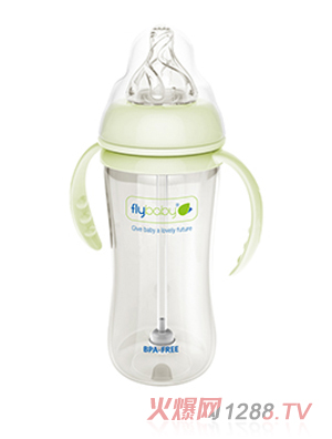 飞乐比宽口玻璃大奶瓶240ml
