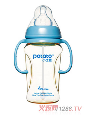 小土豆PPSU宽口双柄自动大奶瓶300ml