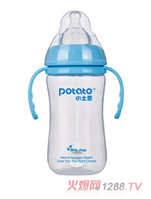 小土豆PP宽口双柄自动大奶瓶300ml