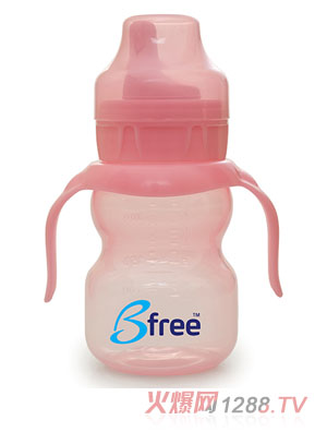 Bfree粉红色双柄易把握简易学饮杯200ml