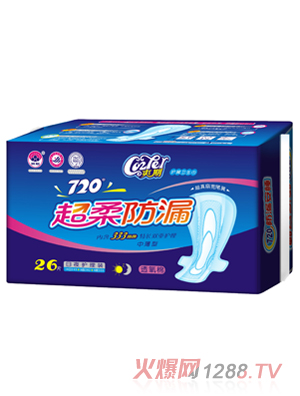 爽期超柔防漏透氧棉護翼衛生巾