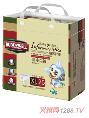 巴迪维尔婴儿棉柔速吸舒适拉拉裤XL