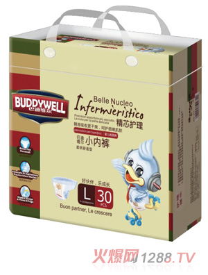 巴迪维尔婴儿棉柔速吸舒适拉拉裤L