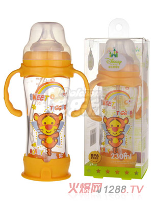 迪士尼宝宝宽口径防摔玻璃奶瓶（大号）230ml