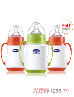 积高宽口径感温PP奶瓶250ml