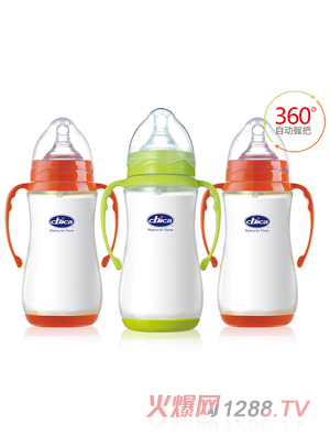 积高宽口径感温PP奶瓶350ml