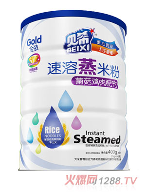 贝希菌菇鸡肉速溶蒸米粉铁听