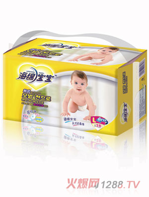 海绵宝宝韩式婴儿纸尿片L大码