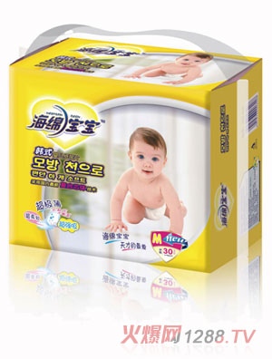海绵宝宝韩式婴儿纸尿片M中码