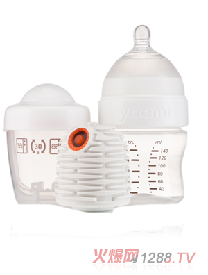 yoomi140ml奶瓶加热器微波盒套装