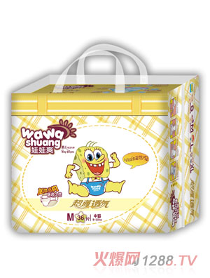 娃娃爽超薄婴儿纸尿裤M码36片小包-火爆孕婴