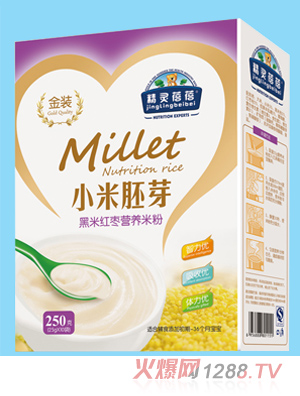 精灵蓓蓓黑米红枣小米胚芽营养米粉