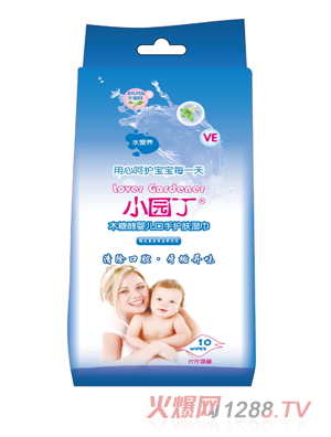 小园丁木糖醇婴儿口手护肤湿巾独立10片
