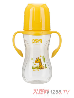 贝婴奇300ml宽口莲花底pp奶瓶