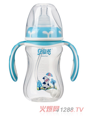 贝婴奇240ml宽口莲花底pp奶瓶