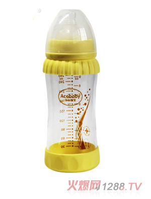 安心宝宝260ml高硼硅玻璃奶瓶