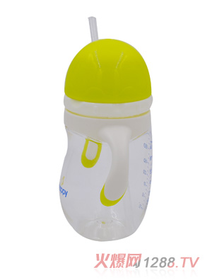 喂嗨皮210ml旋转蘑菇头PA学饮杯绿色