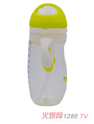 喂嗨皮300ml旋转蘑菇头PA学饮杯绿色