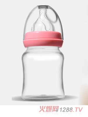 爱弗图西150mlPP宽口奶瓶（玫红）