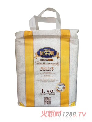 優(yōu)樂(lè )爽親膚柔薄大環(huán)腰嬰兒紙尿褲L50片