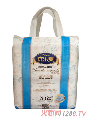 優(yōu)樂(lè )爽親膚柔薄瞬吸收嬰兒紙尿片S62+2片