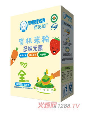 圣培加强化钙铁锌有机米粉
