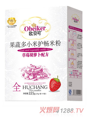 欧贝可草莓胡萝卜配方盒装