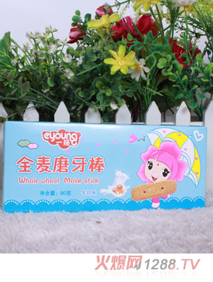 一扬牛奶味全麦磨牙棒80克