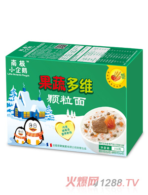 南极小企鹅果蔬多维颗粒面234克