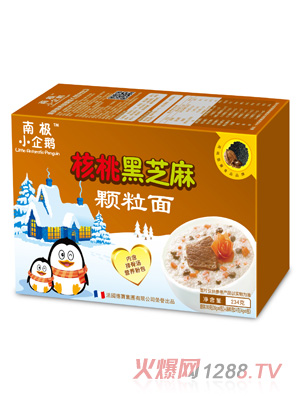 南极小企鹅核桃黑芝麻颗粒面234克