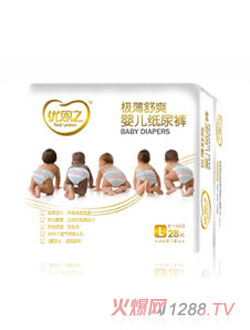 优恩之极薄舒爽纸尿裤L