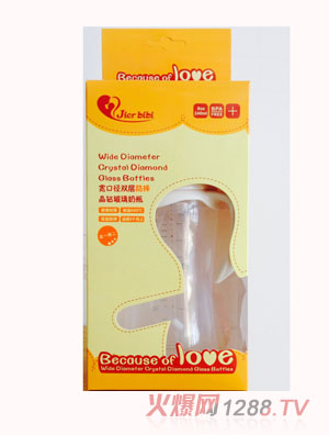 JIERBTBT240ml晶钻玻璃奶瓶