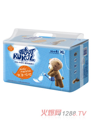 酷可有氧呼吸婴儿纸尿片XL码54片大包