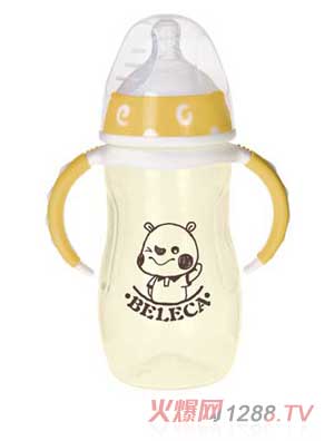 贝乐嘉PPSU小熊奶瓶240ML（黄色）