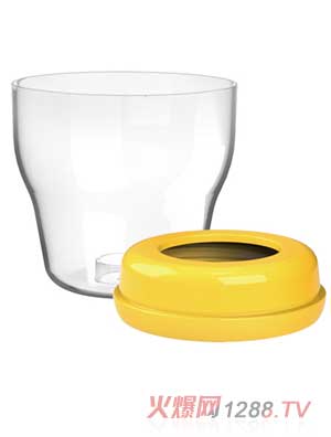 伊斯卡尔宽口径奶瓶旋盖组合（黄）