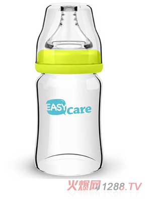 伊斯卡尔150ml玻璃宽口径奶瓶（黄色）