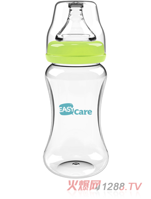 伊斯卡尔240ml玻璃宽口径奶瓶（绿）