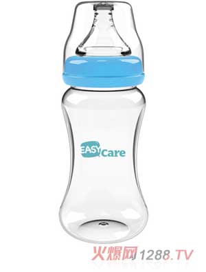 伊斯卡尔240ml玻璃宽口径奶瓶（蓝）